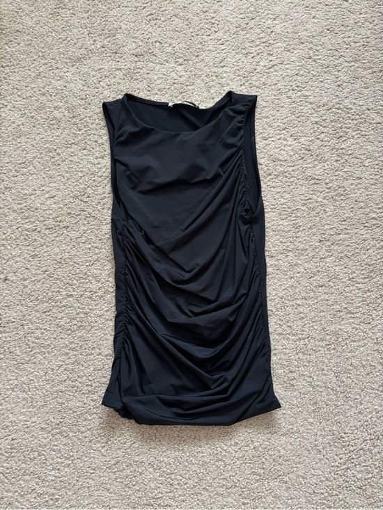 Zara Tops - Zara Black Draped Tank Top
